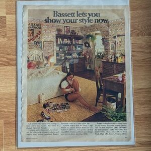 1972 Vintage Bassett Furniture Ad, Seventeen Magazine, Retro Advertisement